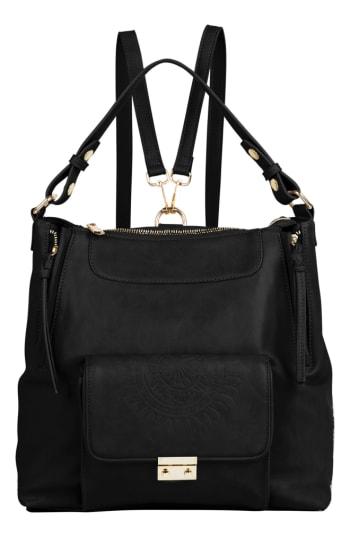 Urban Originals Wild Flower Vegan Leather Backpack - Black
