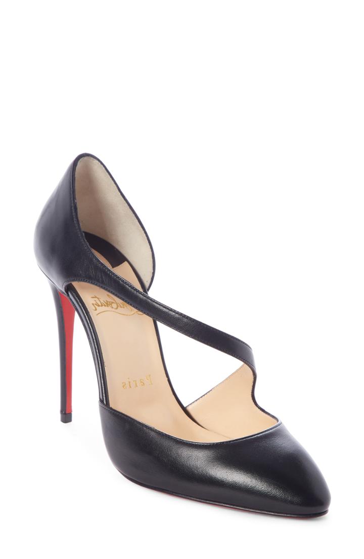 Women's Christian Louboutin Catchy One Strappy D'orsay Pump Us / 37eu - Black