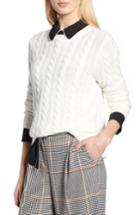 Women's Halogen X Atlantic-pacific Cable Sweater - Ivory