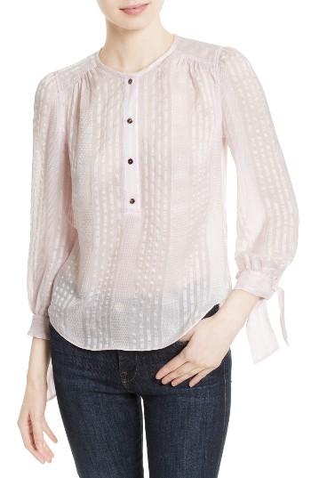 Women's Rebecca Taylor Stripe Silk Jacquard Top