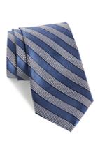 Men's Nordstrom Men's Shop Fierro Stripe Silk Tie, Size - Blue
