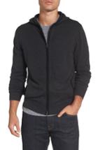 Men's Nordstrom Men's Shop Zip Front Hooded Sweater - Grey