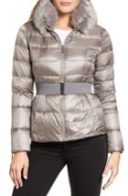 Women's Ted Baker London Puffer Jacket With Faux Fur Collar