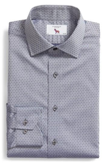 Men's Lorenzo Uomo Pin Dot Dress Shirt .5 - 32 - Grey