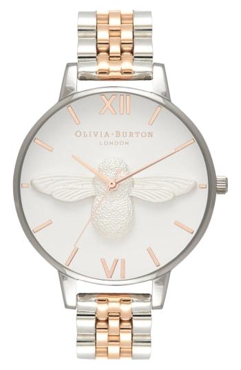 Women's Olivia Burton 3d Bee Bracelet Watch, 38mm