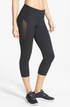 Women's Zella 'live In - Hot' Mesh Detail Capris - Black