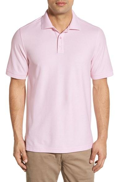 Men's Nordstrom Men's Shop 'classic' Regular Fit Pique Polo, Size - Pink