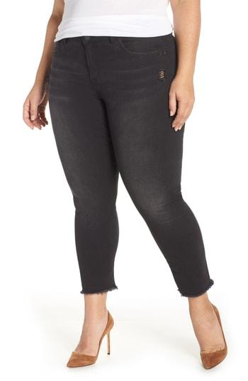 Women's Wit & Wisdom Seamless Frayed Ankle Skimmer Jeans - Black
