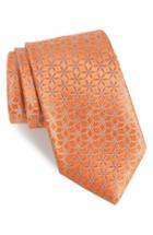 Men's Nordstrom Men's Shop Abstract Medallion Silk Tie, Size - Orange
