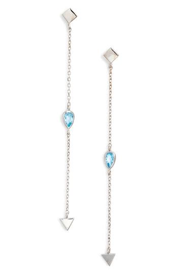 Women's Anzie Cleo Semiprecious Stone Linear Earrings