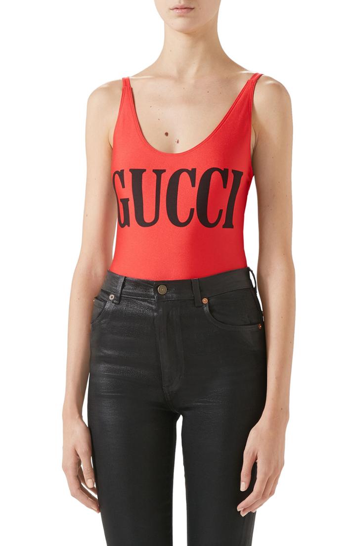Women's Gucci One-piece Swimsuit - Red