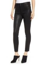 Women's Articles Of Society Heather Coated High Waist Skinny Jeans - Black
