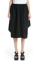Women's Comme Des Garcons Drawstring Waist Wool Skirt