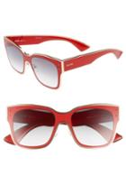 Women's Moschino 55mm Cat Eye Sunglasses - Red