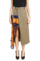Women's Toga Scarf Panel Wool Wrap Skirt Us / 36 Fr - Grey