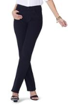 Petite Women's Nydj Marilyn Straight Jeans P - Black