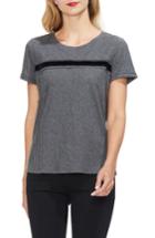 Women's Vince Camuto Velvet Tape Tee - Grey