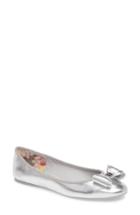 Women's Ted Baker London Immep Bow Flat .5 M - Metallic