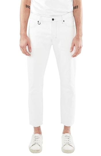Men's Neuw Lou Slim Fit Crop Jeans - White