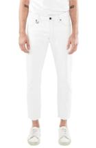 Men's Neuw Lou Slim Fit Crop Jeans - White