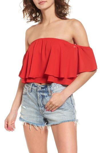 Women's Show Me Your Mumu Off The Shoulder Ruffle Top