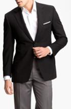 Men's Canali Classic Fit Solid Wool Blazer L Eu - Black