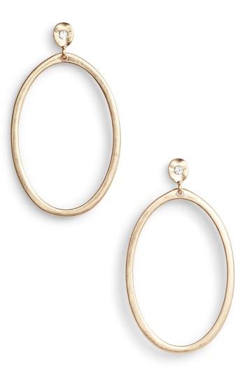 Women's Treasure & Bond Organic Oval Hoop Earrings