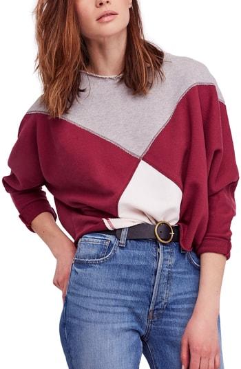 Women's Free People Montauk Sweatshirt - Red