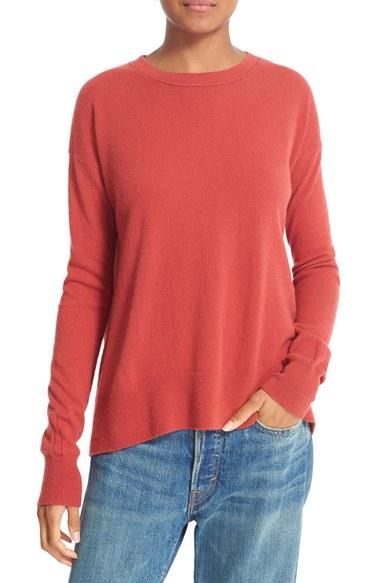 Women's Vince Boxy Cashmere Pullover - Brown