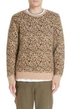 Men's Ovadia & Sons Leopard Jacquard Sweater - Beige