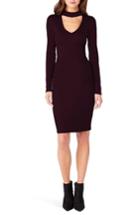 Women's Michael Stars Choker Neck Body-con Dress - Burgundy