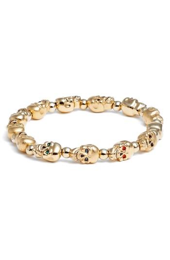 Women's Erwin Pearl Lucky Skulls Stretch Bracelet