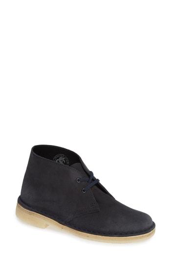 Women's Clarks Desert Bootie M - Blue