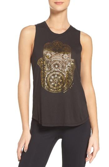 Women's Spiritual Gangster Henna Hamsa Tank - Grey