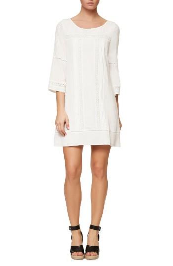 Women's Sanctuary Lace Trim Shift Dress - White