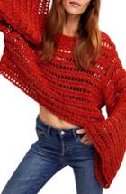 Women's Free People Caught Up Crochet Top - Red