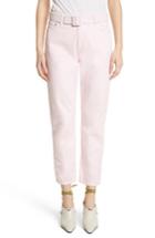 Women's Off-white Belted Jeans - Pink