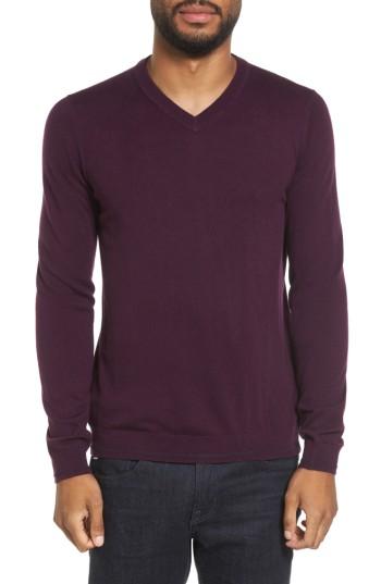 Men's Ted Baker London V-neck Sweater (l) - Purple