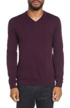 Men's Ted Baker London V-neck Sweater (l) - Purple