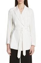 Women's Co Tie Waist Stretch Crepe Blazer - Ivory