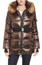 Women's S13 'nicky' Quilted Coat With Removable Faux Fur Trimmed Hood