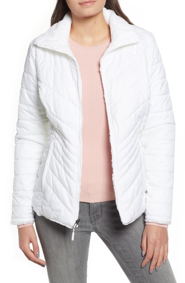 Women's The North Face Mossbud Reversible Heatseeker(tm) Wind Resistant Jacket - White