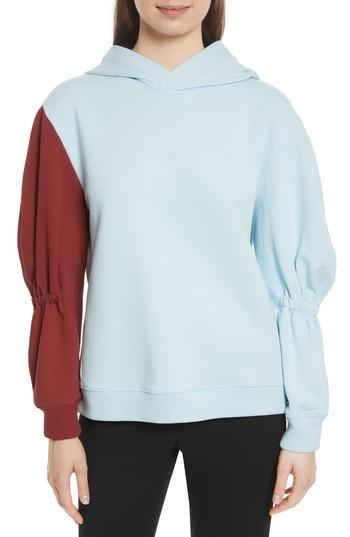 Women's Tibi Sculpt Fleece Hoodie Sweatshirt - Blue