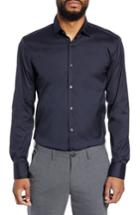 Men's Boss Jenno Slim Fit Stretch Solid Dress Shirt - Blue