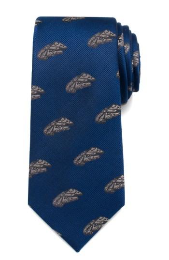Men's Cufflinks, Inc. 'star Wars - Millennium Falcon' Silk Tie, Size - Blue