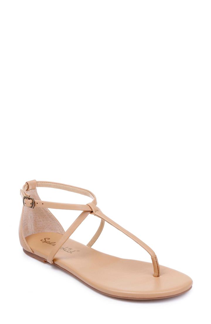 Women's Splendid Sundae T-strap Sandal M - Beige