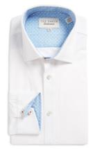 Men's Ted Baker London Tucker Trim Fit Dress Shirt .5 32/33 - White