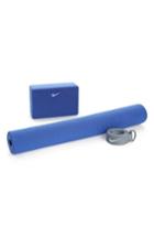 Nike Essential Yoga Mat & Block, Size - Blue