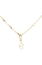 Women's Poppy Finch Eye Charm Short Pendant Necklace