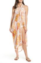 Women's Maaji Mellow Yellow Leaf Pattern Pareo Cover-up, Size - Yellow